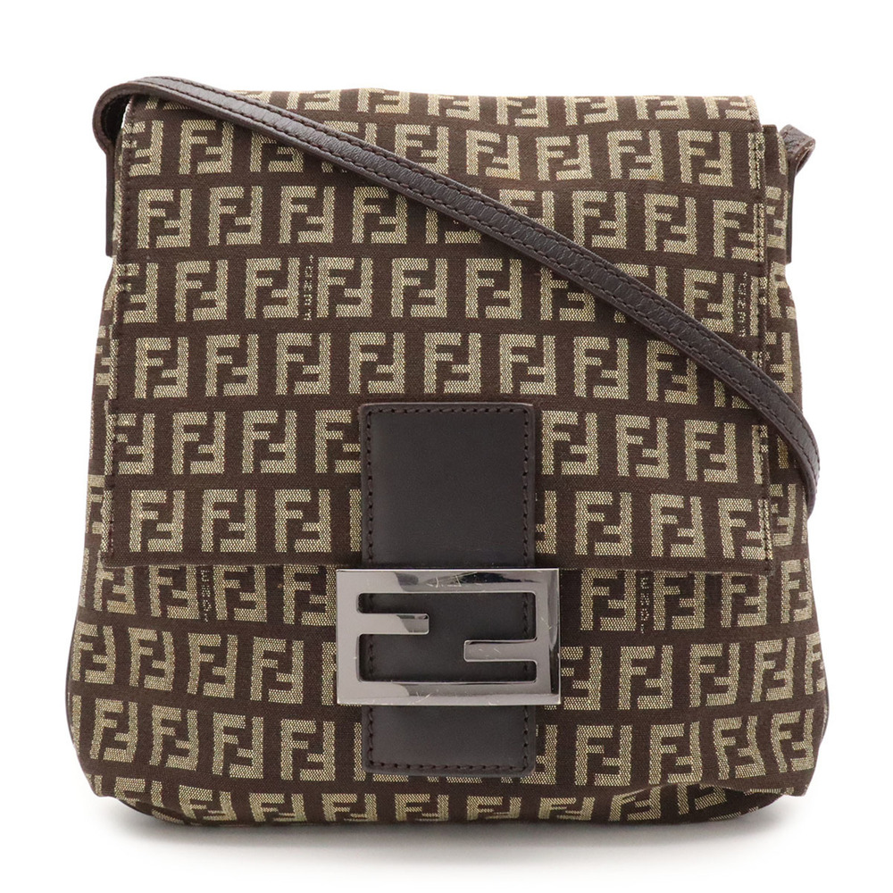 FENDI Brown Leather Shoulder Bag